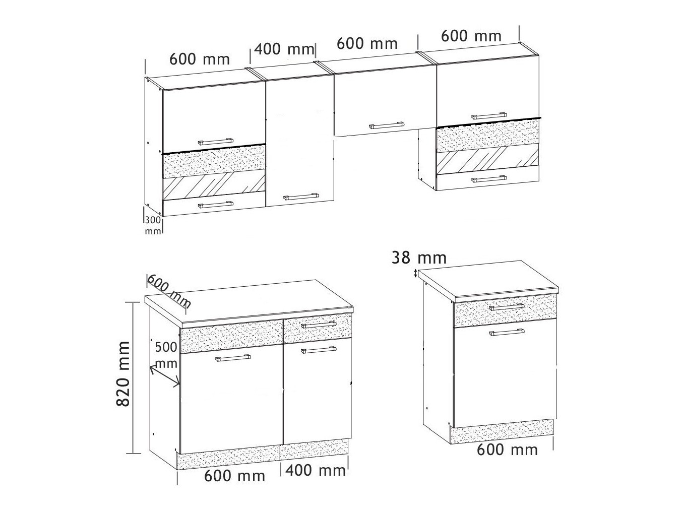 Köögikomplekt Mode White 126