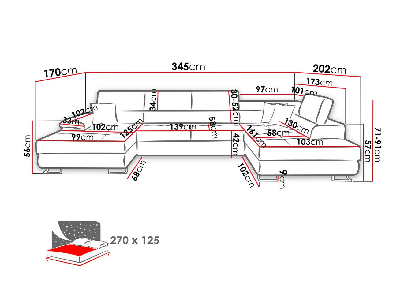 Nurgadiivan Comfivo 190 (Soft 011 + Lux 06 + Soft 011)