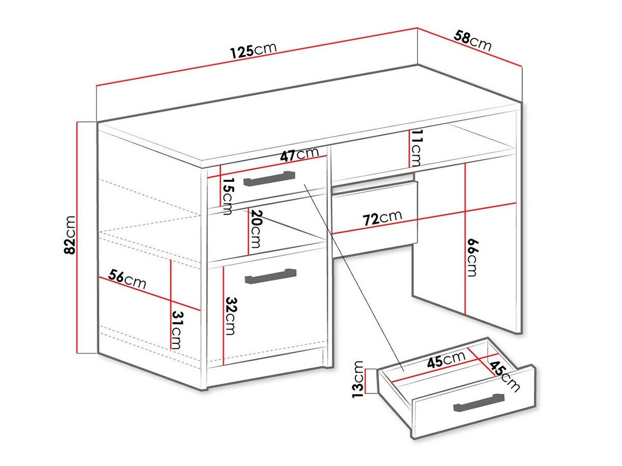 Kirjutuslaud Dortivu 117 (Roheline + Kuldne)