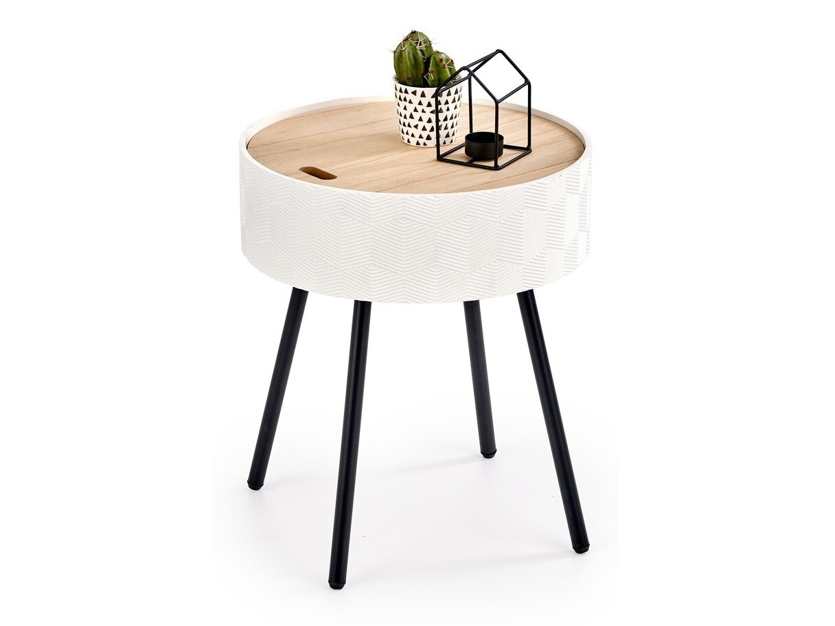 Külglaud Houston 606 (Valge + Ere puit + Must)