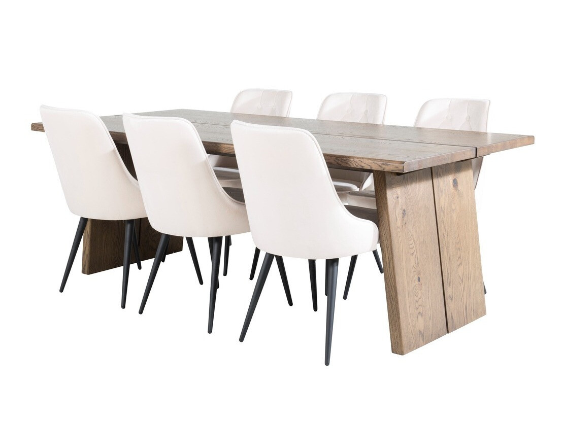 Söögitoakomplekt Dallas 1807 (Must + Beež)