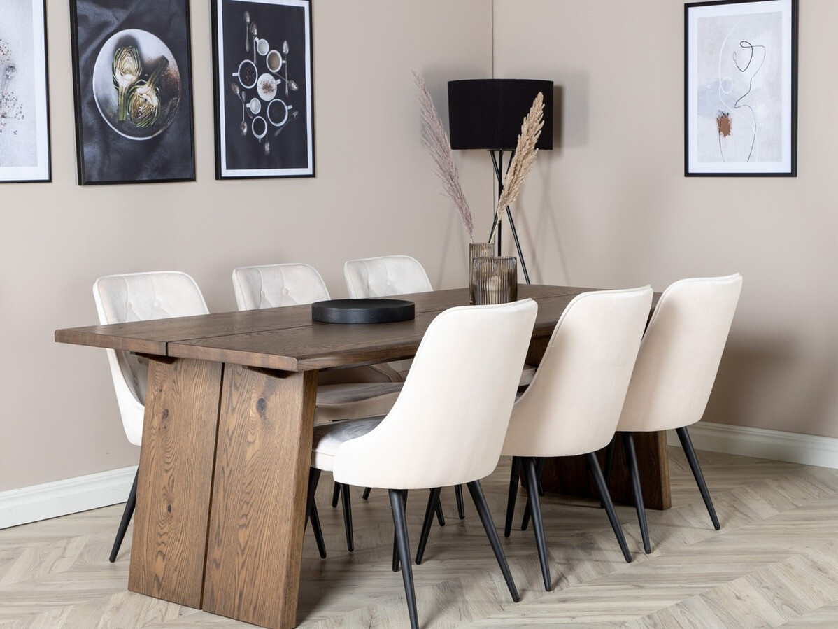 Söögitoakomplekt Dallas 1807 (Must + Beež)