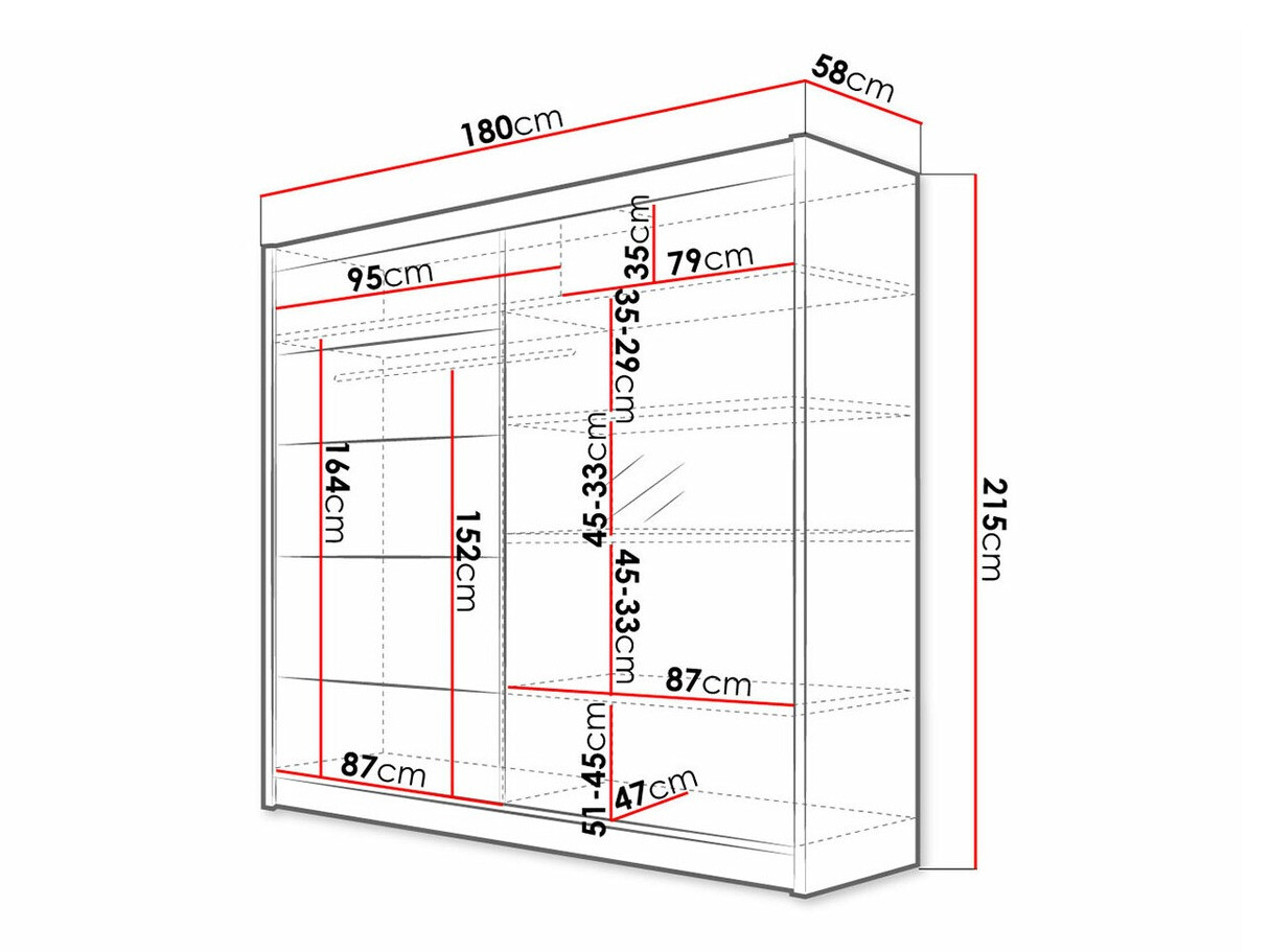 Riidekapp Closico 142 (Valge)