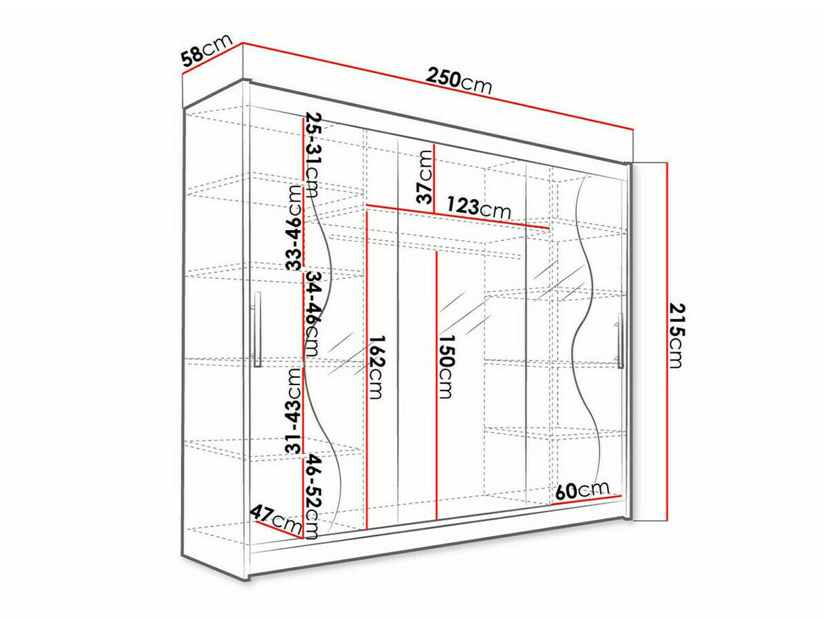 Riidekapp Closico 119 (Must)