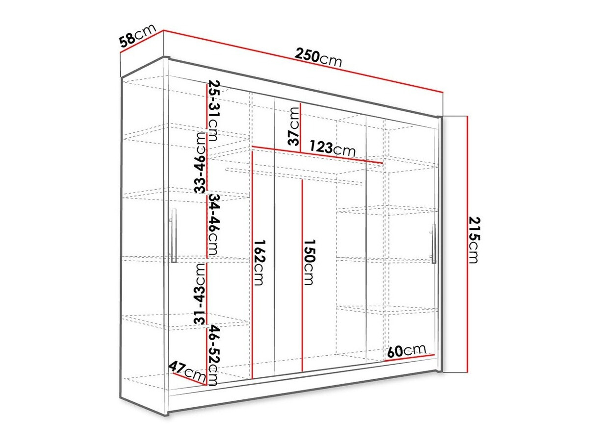 Riidekapp Closico Ordo II (Must)