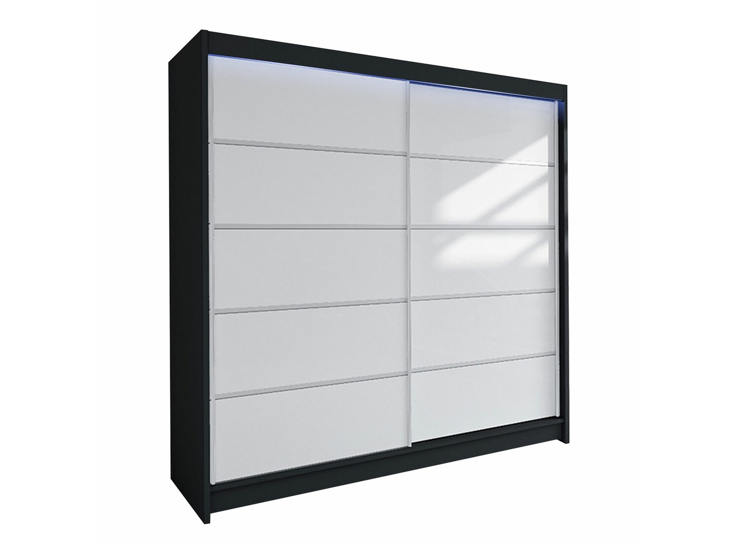 Riidekapp Closico Cavaris IV (Must + Valge)