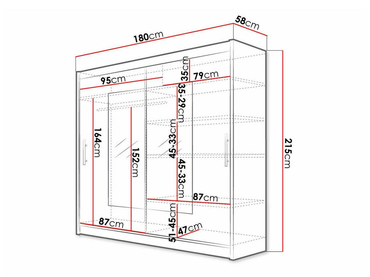 Riidekapp Closico 106 (Must)