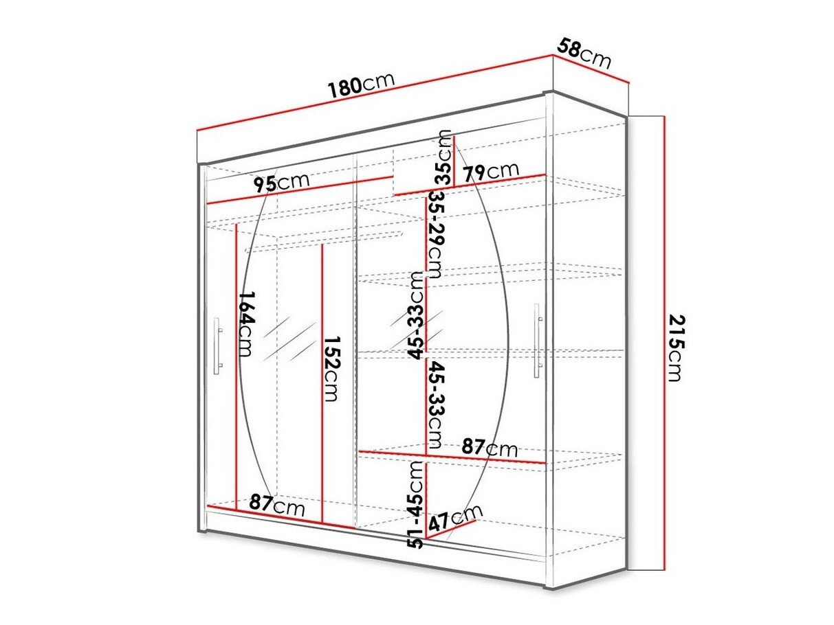 Riidekapp Closico Pallor IV (Valge)