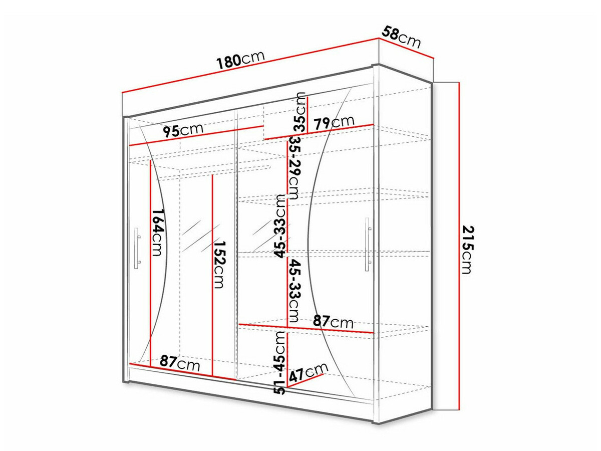 Riidekapp Closico Pallor V (Valge)