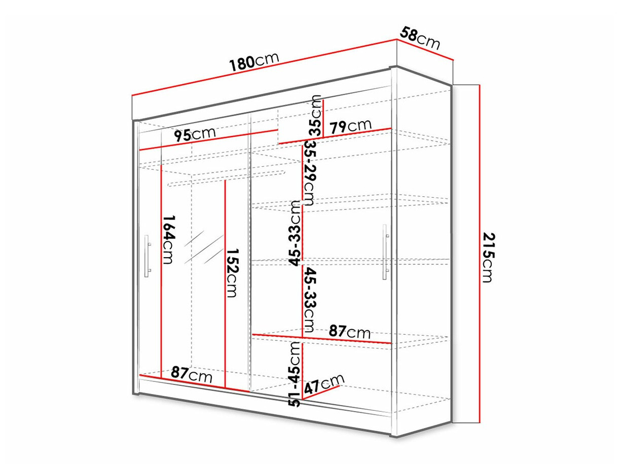 Riidekapp Closico 107 (Valge)