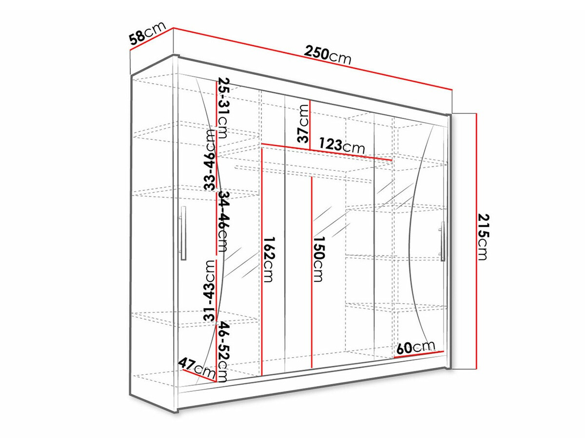 Riidekapp Closico Ordo IV (Valge)