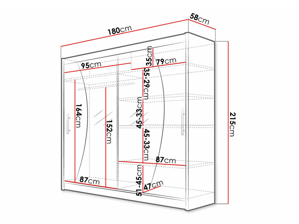 Riidekapp Closico 115 (Must)