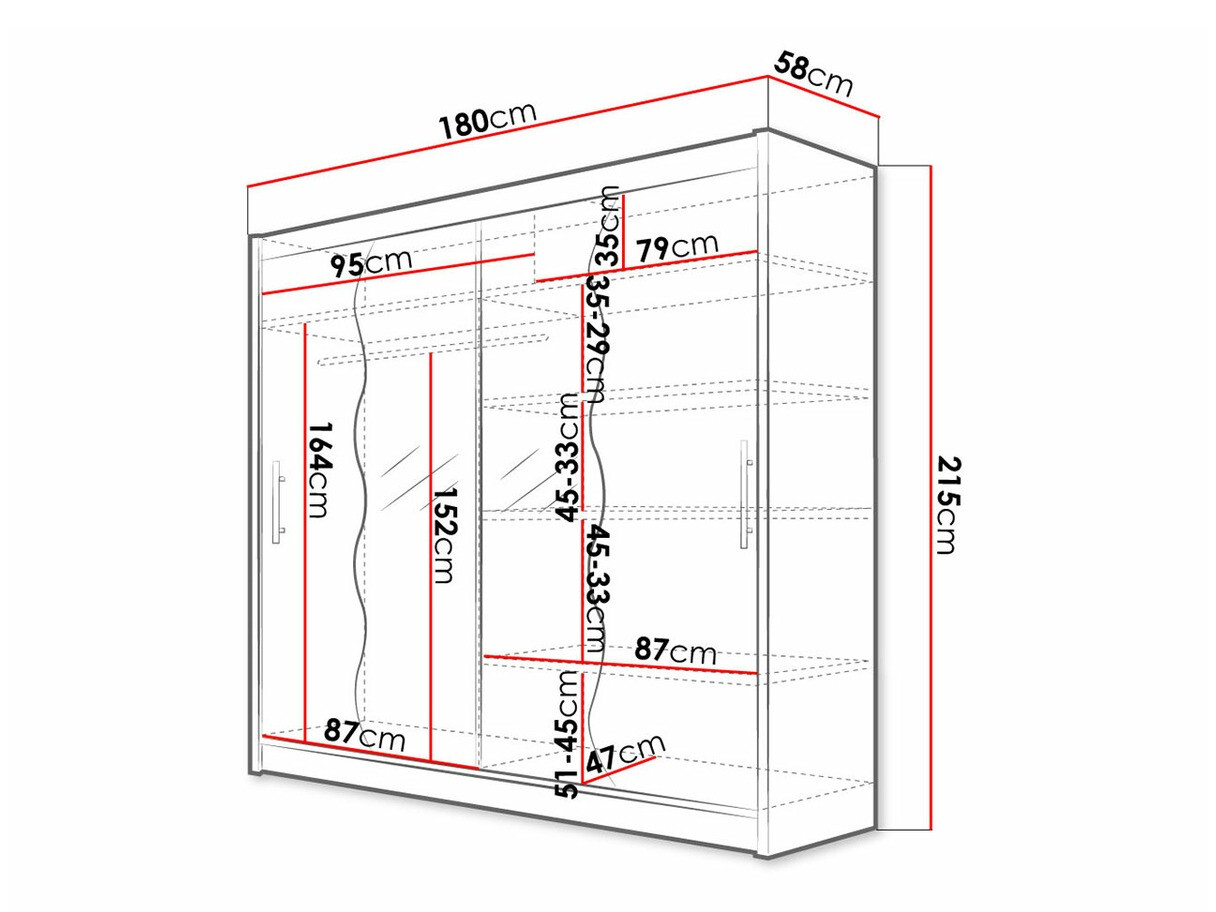 Riidekapp Closico 125 (Must)