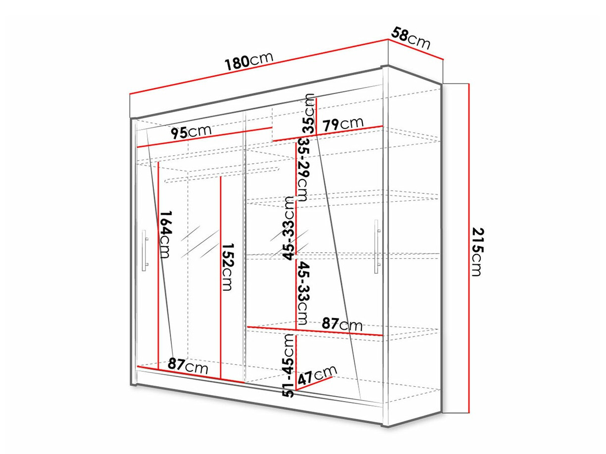 Riidekapp Closico 144 (Valge)