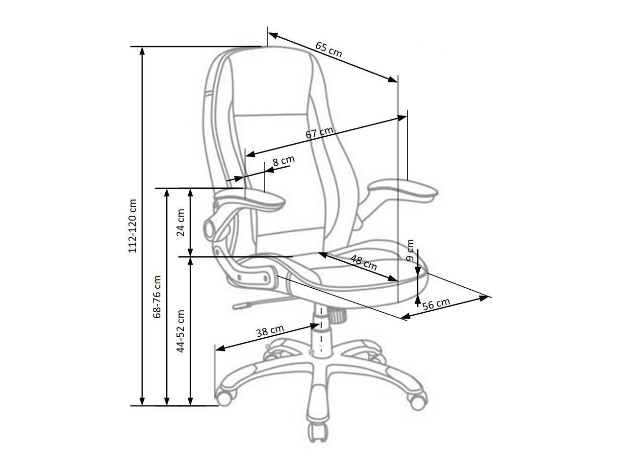 Kontoritool Houston 569 (Must + Valge)