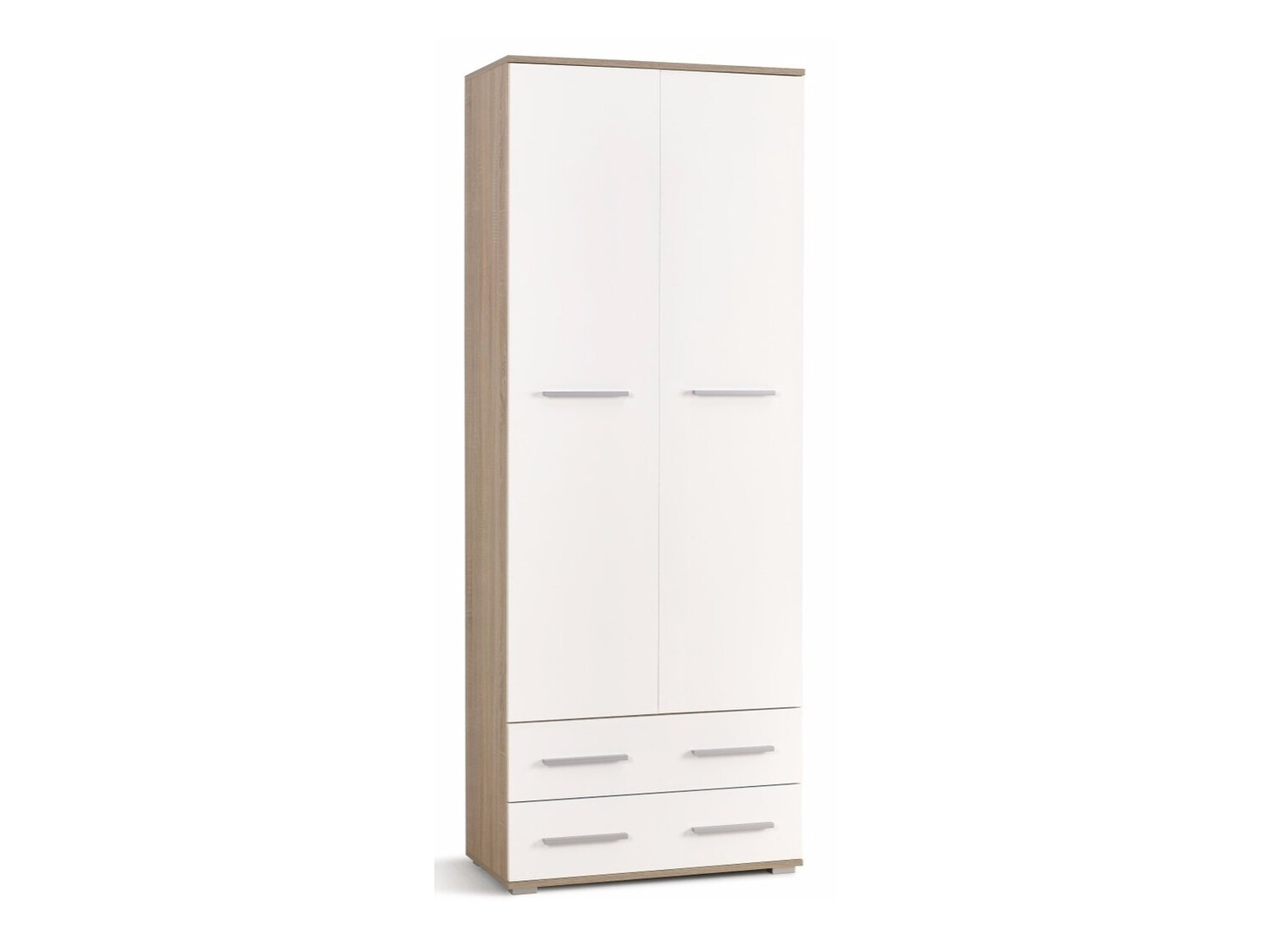 Riiul Cirveso 107 (Sonoma tamm + Läikiv valge)