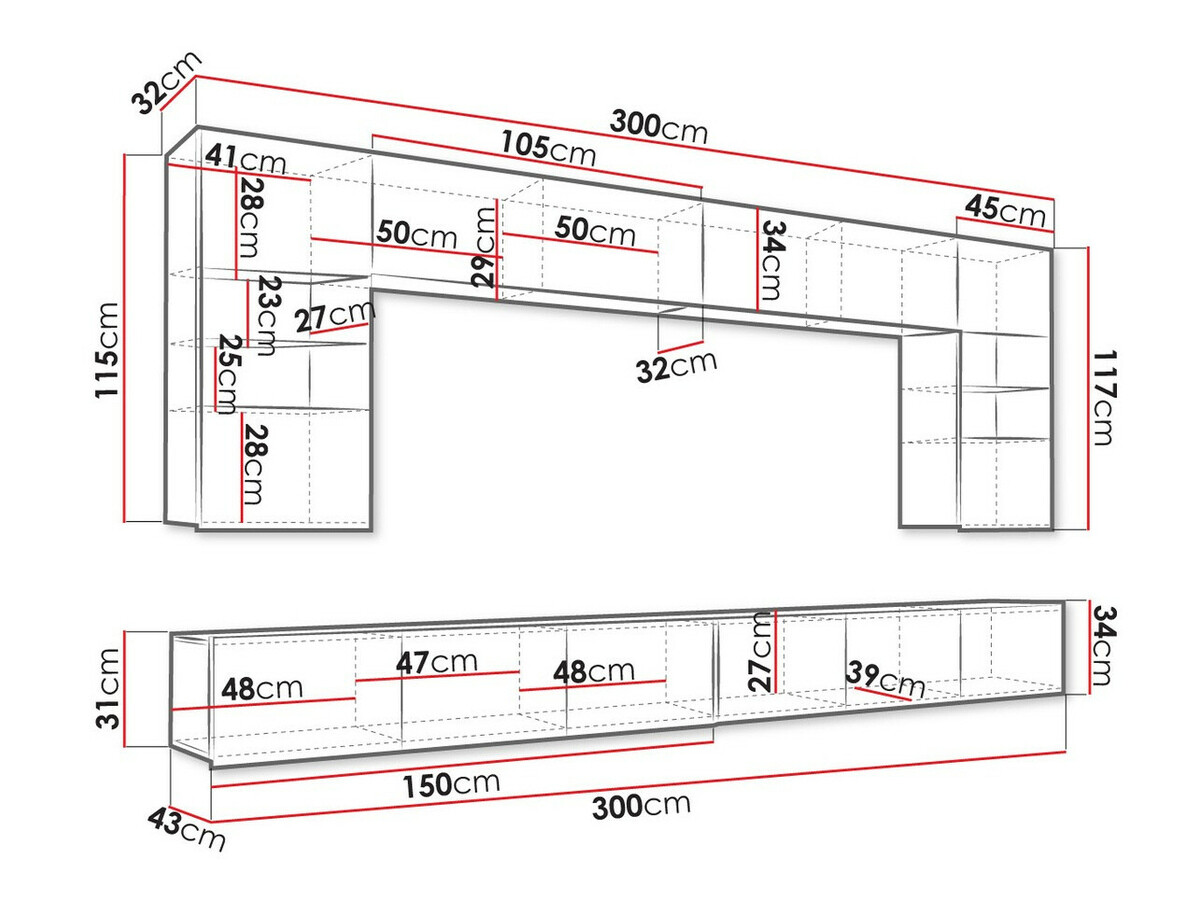 Elutoa komplekt Tivdalu 105 (Must + Läikiv must)