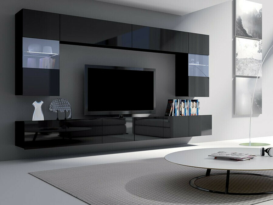 Elutoa komplekt Tivdalu 105 (Must + Läikiv must)