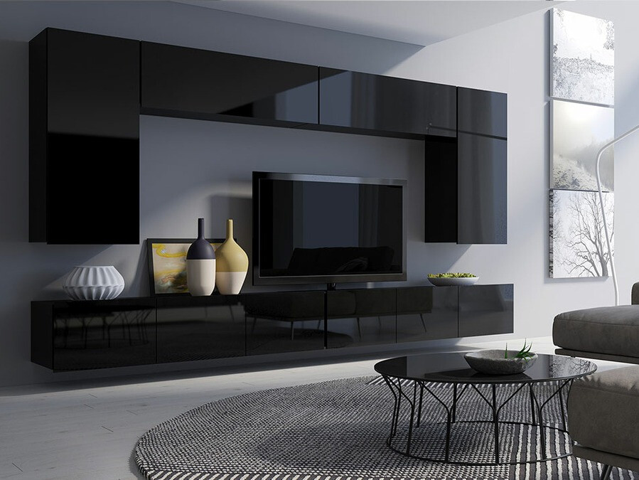 Elutoa komplekt Tivdalu 135 (Must + Läikiv must)