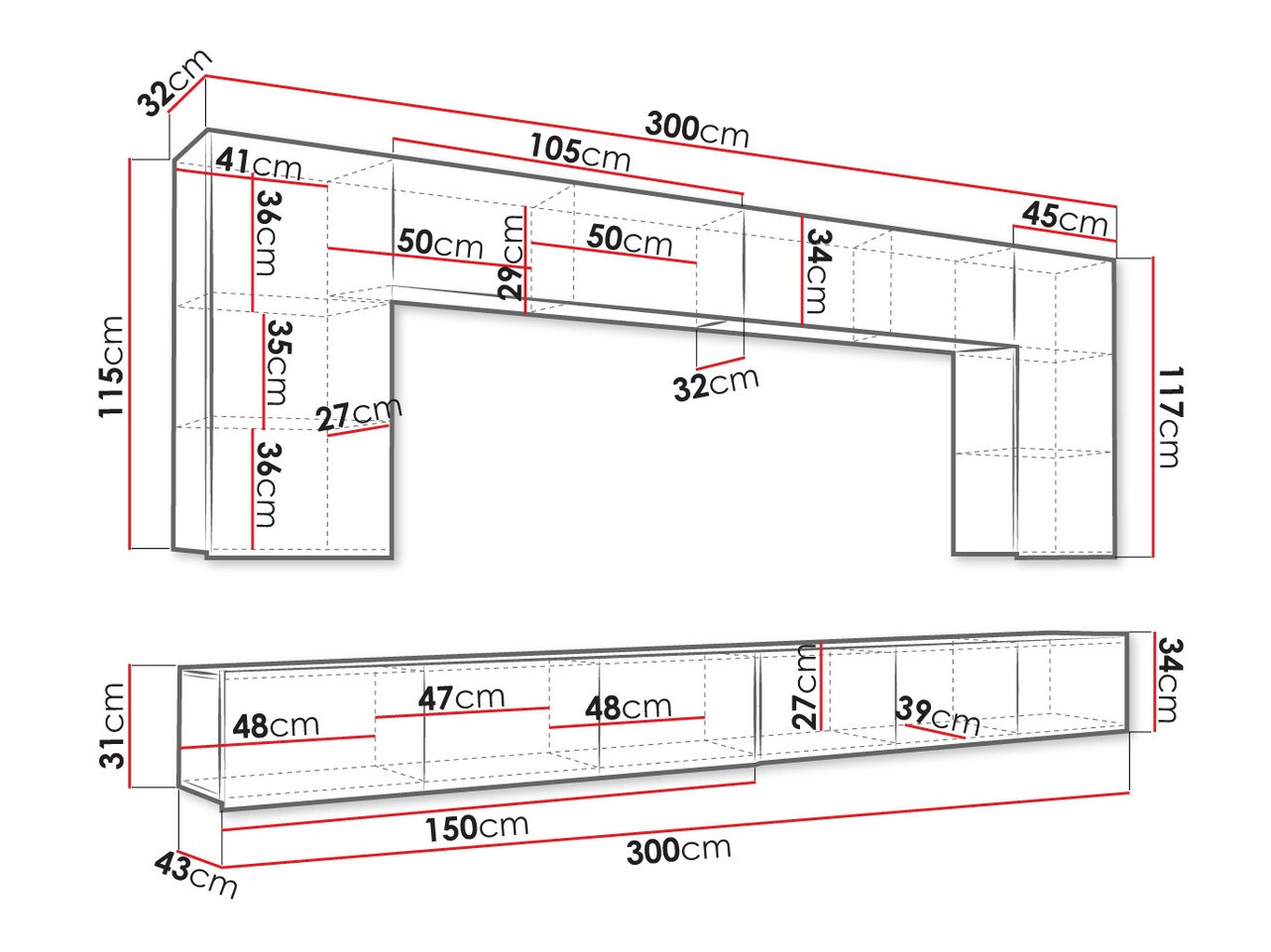 Elutoa komplekt Tivdalu 135 (Must + Läikiv must)