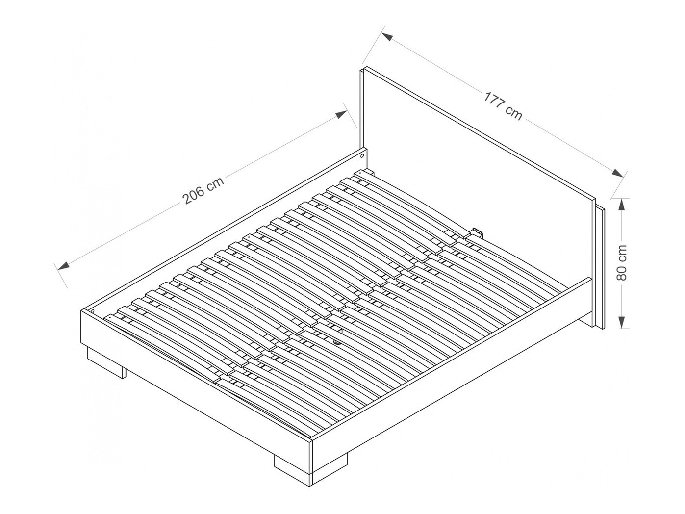 Voodi Murrieta 110 (Valge + Läige Lilla)