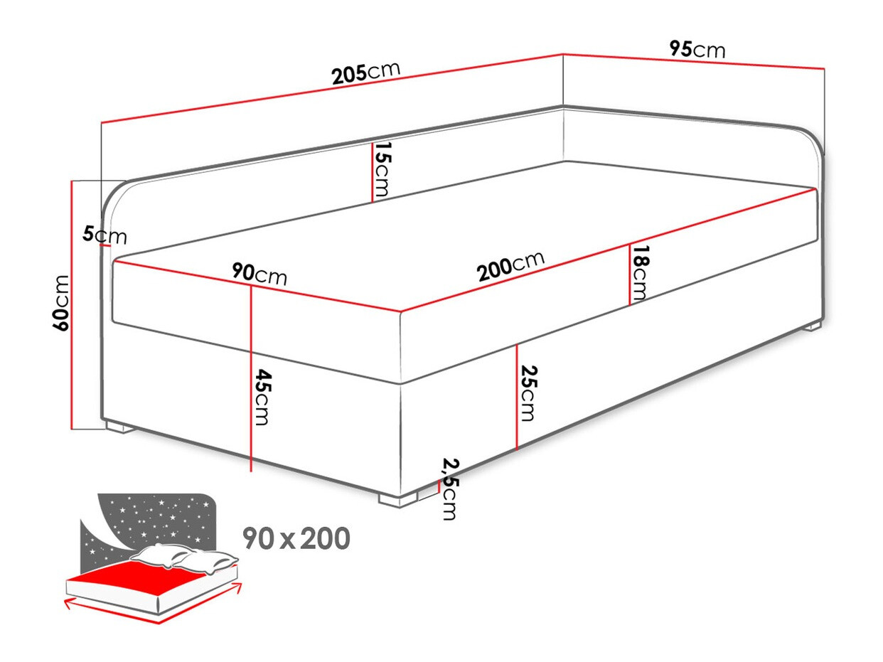 Voodi Memphis 128 (Lux 23 + Lux 06)