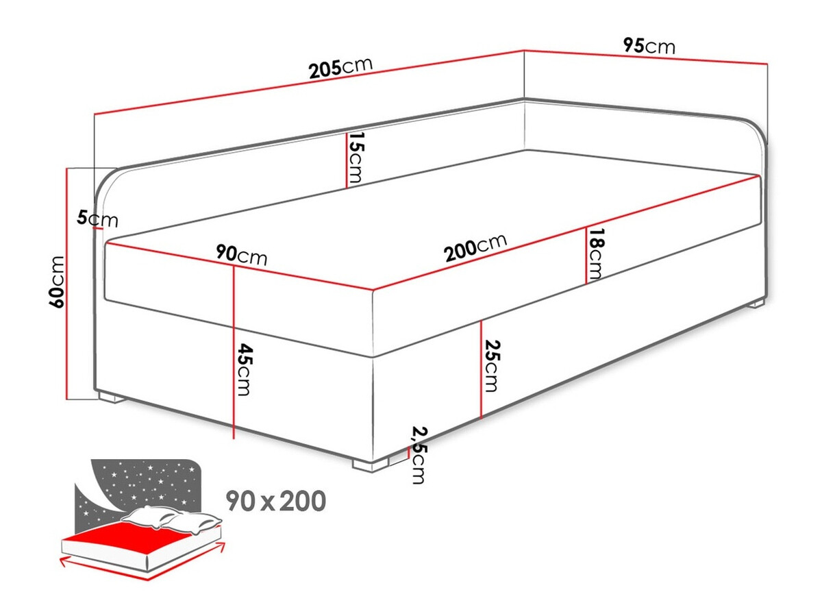 Voodi Memphis 128 (Lux 23 + Lux 06)