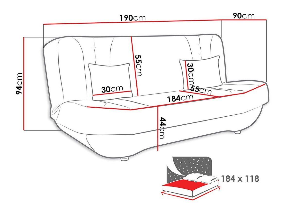 Diivanvoodi Comfivo 239 (Alova 04 + Alova 46)