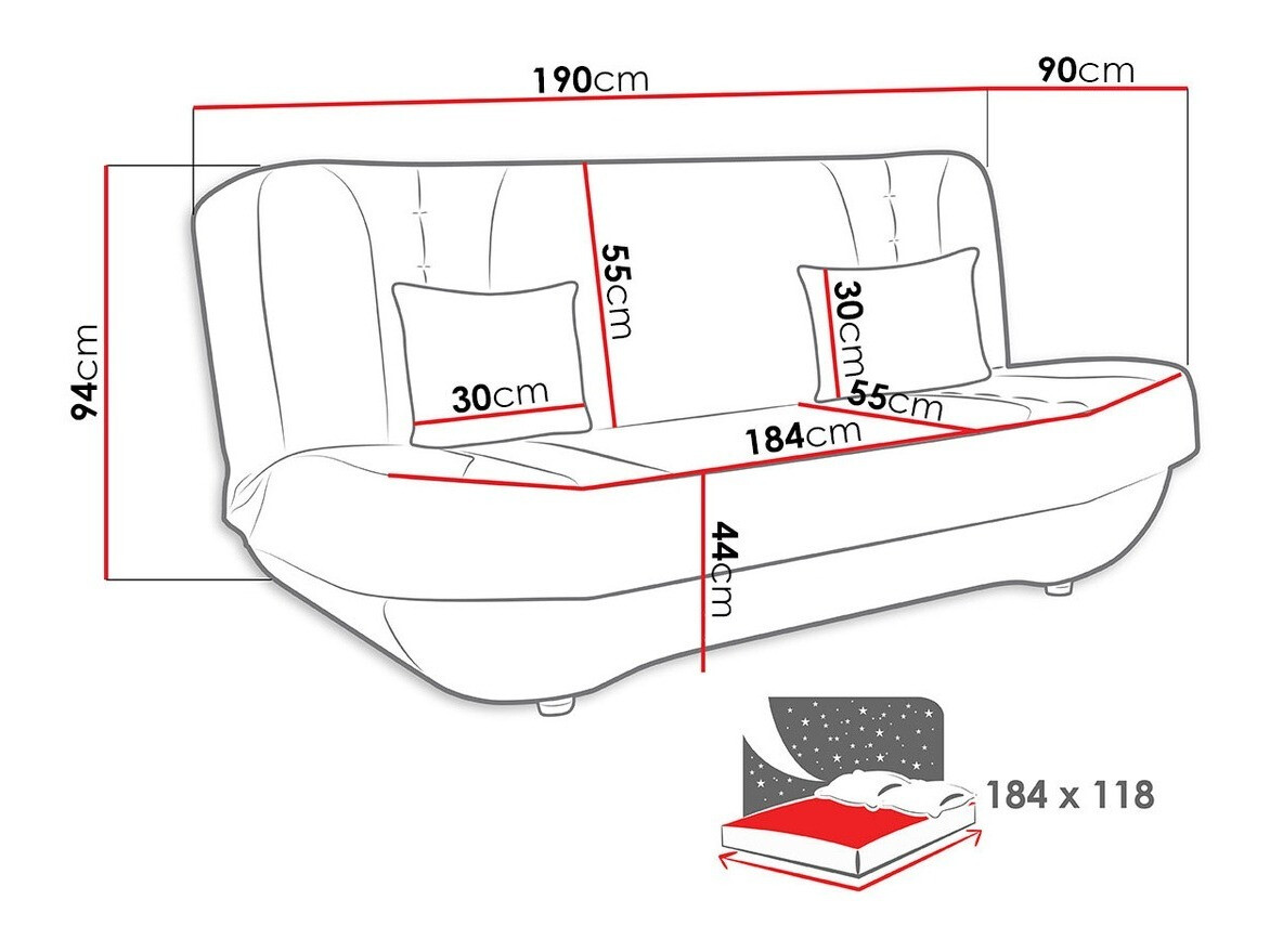 Diivanvoodi Comfivo 239 (Magic Velvet 2217 + Magic Velvet 2219)