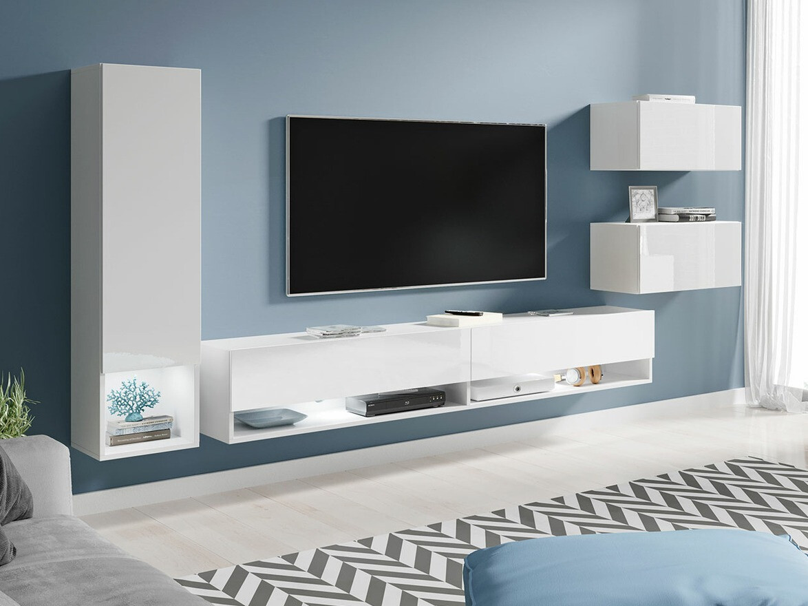 Elutoa komplekt Sarasota 124 (Valge + Läikiv valge)