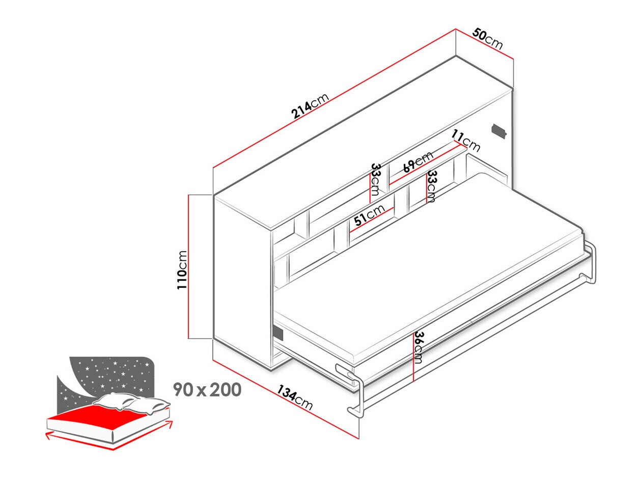 Kappvoodi Mirelbu 114 (Artisan tamm + Valge + Must)