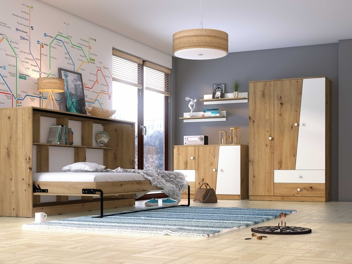 Kappvoodi Mirelbu 114 (Artisan tamm + Valge)