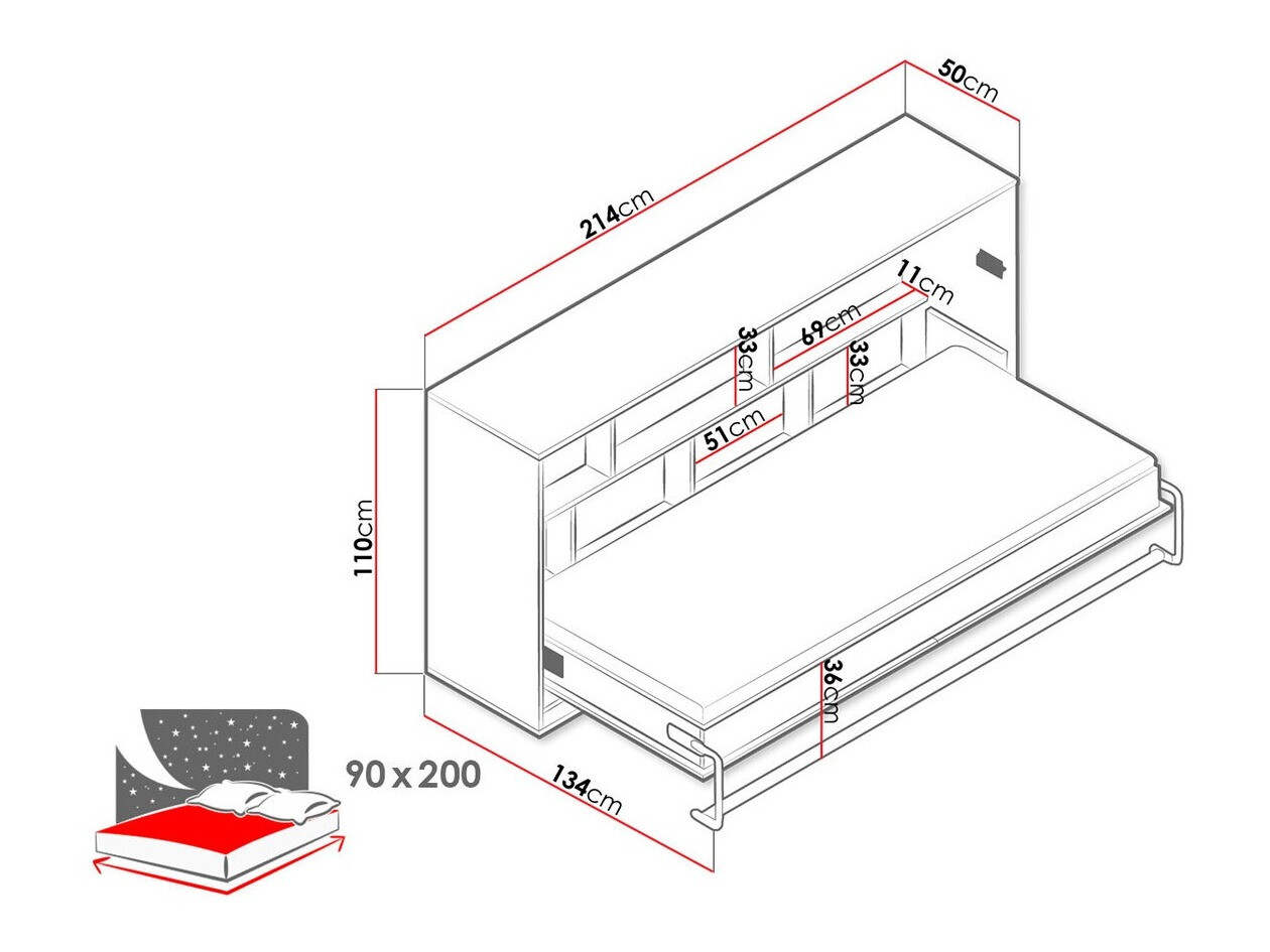Kappvoodi Mirelbu 114 (Artisan tamm + Valge)