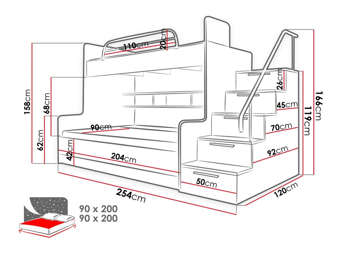 Narivoodi Salmere 111 (Valge + Läikiv valge + Läikiv hall)
