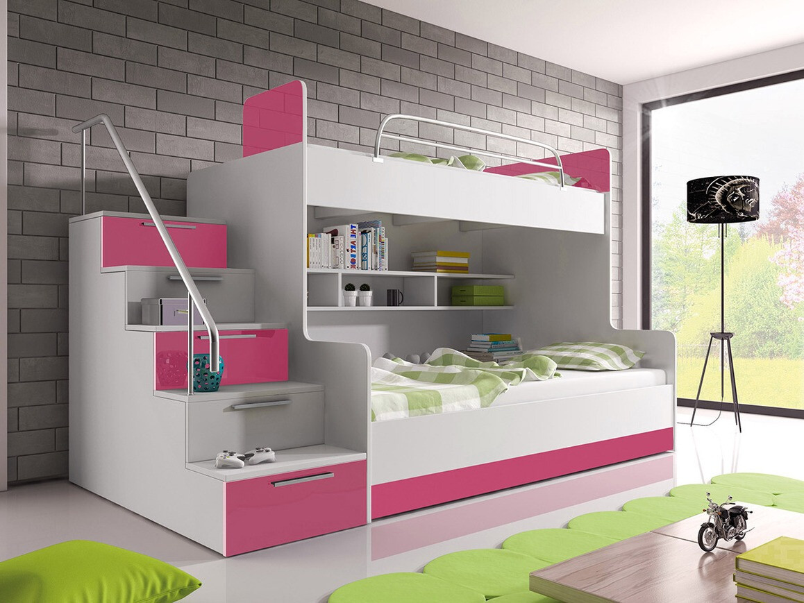 Narivoodi Salmere 111 (Valge + Läikiv valge + Läikiv roosa)