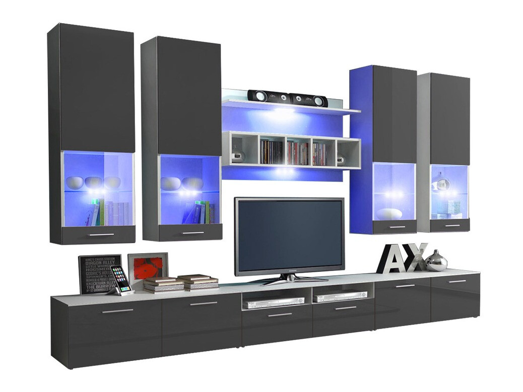 Elutoa komplekt Caelum (Valge + Läikiv hall)