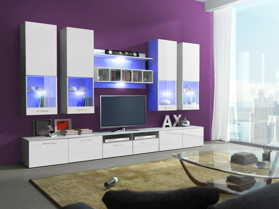 Elutoa komplekt Nashville 107 (Valge + Läikiv valge)