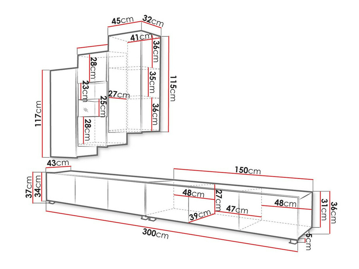 Elutoa komplekt Tivdalu 133 (Valge + Läikiv valge + Must + Läikiv must)