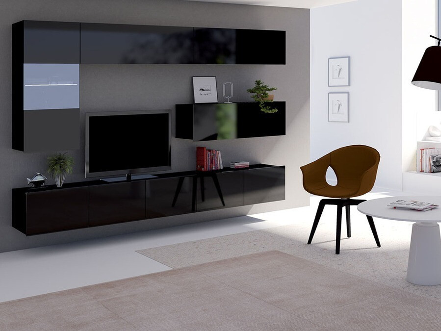 Elutoa komplekt Tivdalu 108 (Must + Läikiv must)