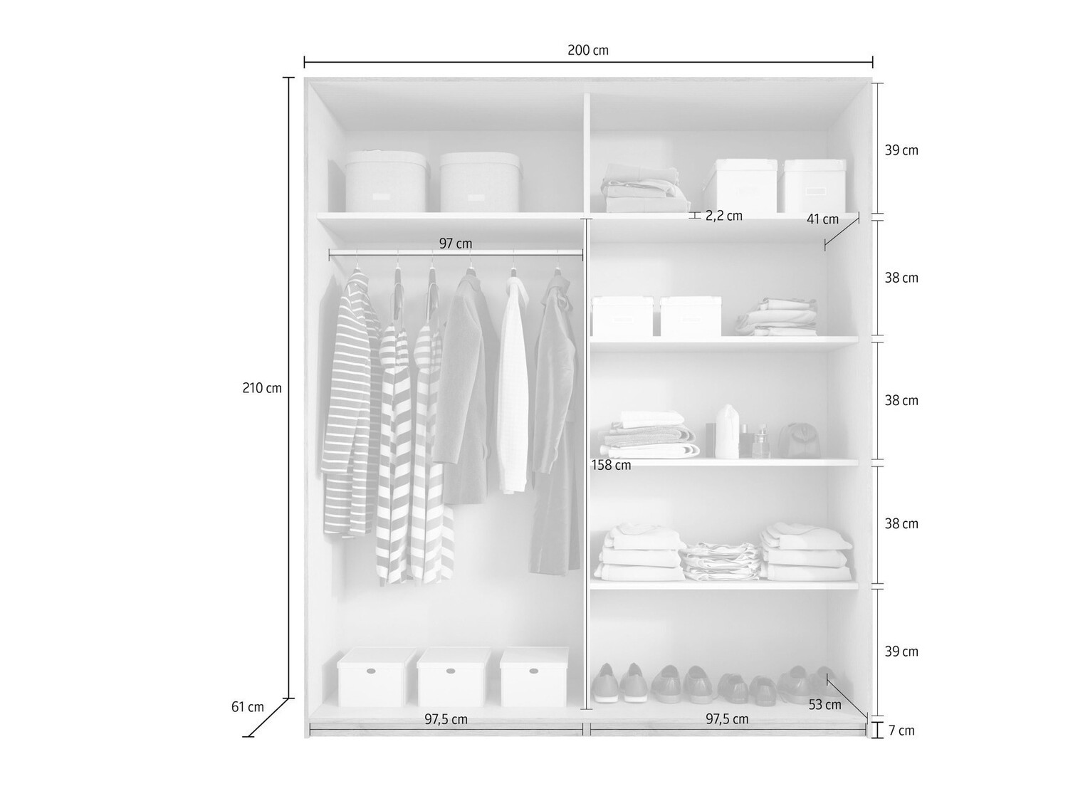 Riidekapp Levruvu 105 (Monastery tamm + Must)