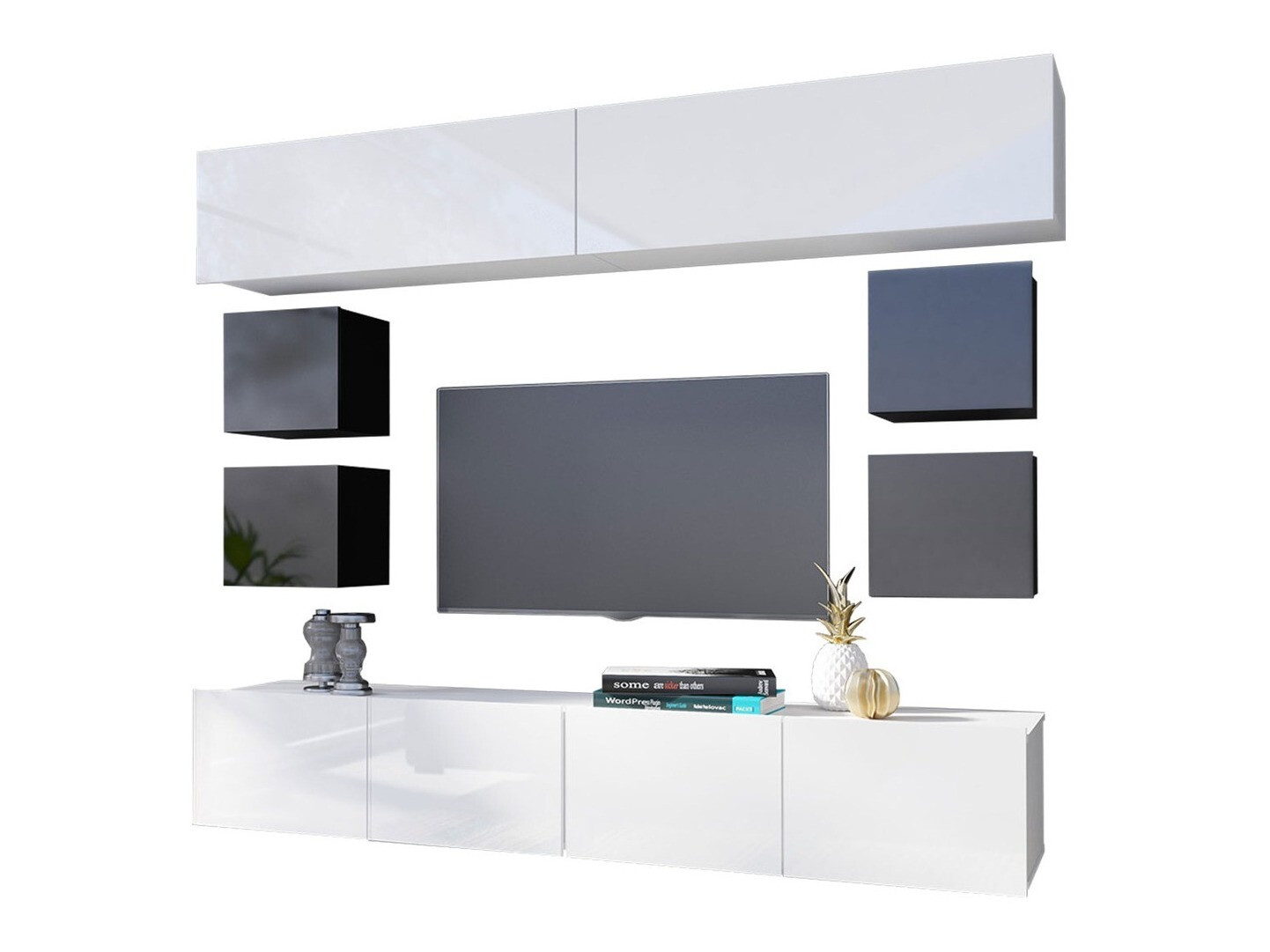 Elutoa komplekt Remus XVI (Must + Läikiv must + Valge + Läikiv valge)