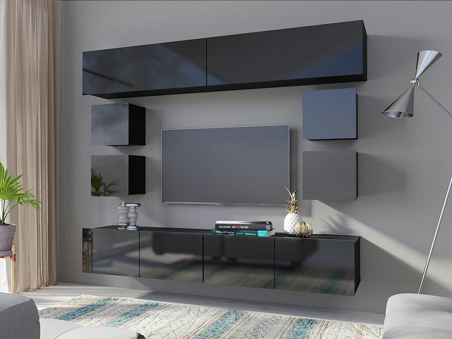 Elutoa komplekt Tivdalu 134 (Must + Läikiv must)