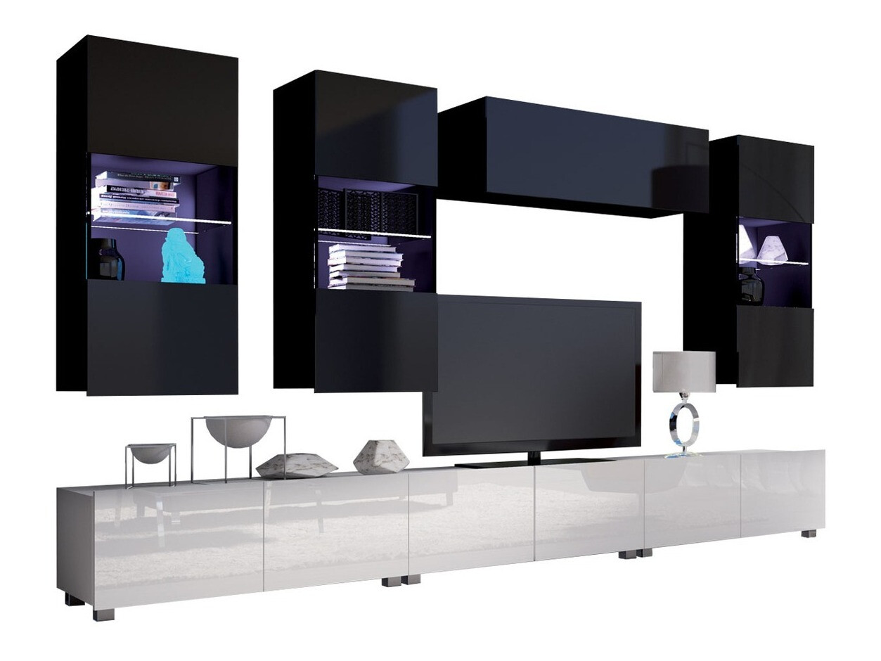 Elutoa komplekt Tivdalu 121 (Valge + Läikiv valge + Must + Läikiv must)