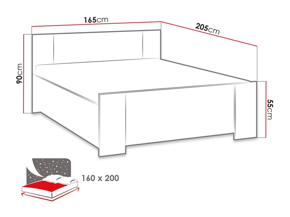Voodi Catromi 101 (Valge + Soft Pik 029)