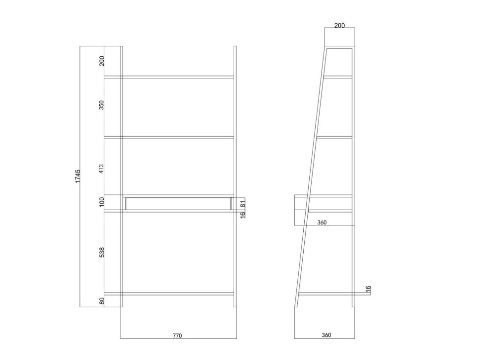 Kirjutuslaud Norsica Sevferi 163 (Wild Oak + Must)