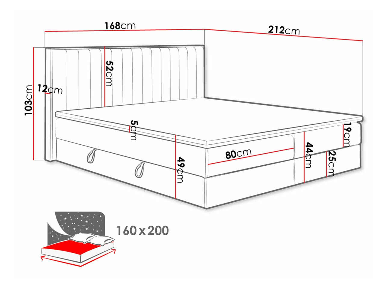Kontinentaalvoodi ComfiDream Odelra (Golden Oak + Soro 24)