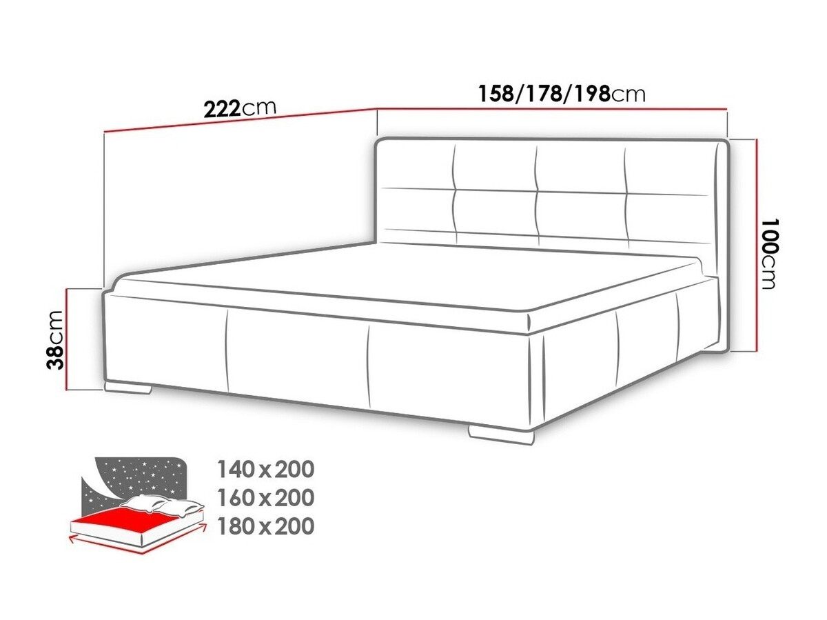 Voodi Baltimore 108 (Soft 011)