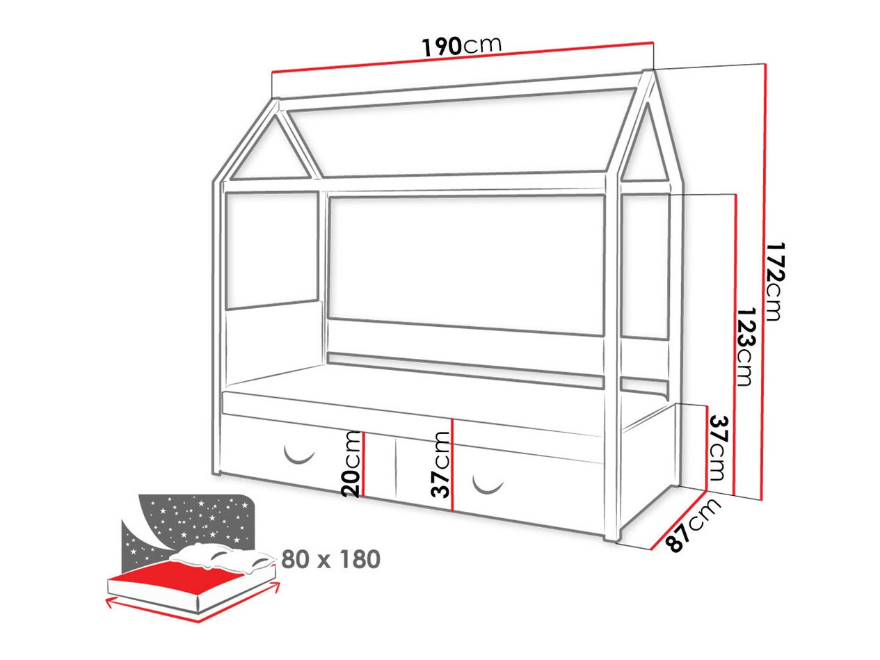 Voodi Henderson 133 (Valge)