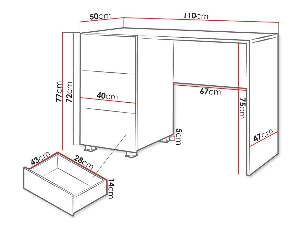 Kirjutuslaud Tivdalu 122 (Golden Oak)