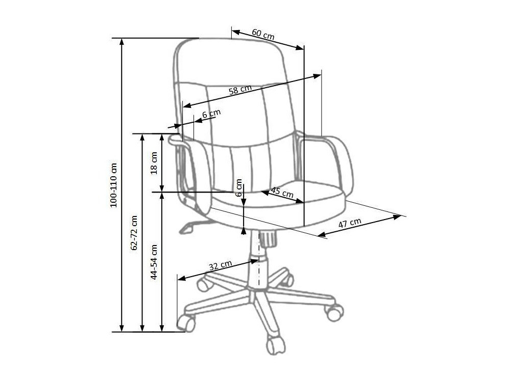 Kontoritool Houston 594 (Must)